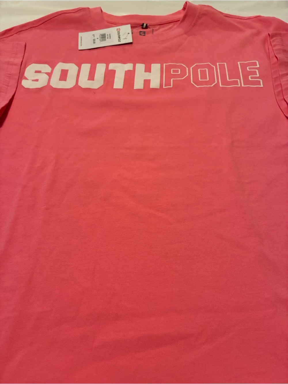 South Pole Hot Pink Short Sleeve Tee with White Chest Logo